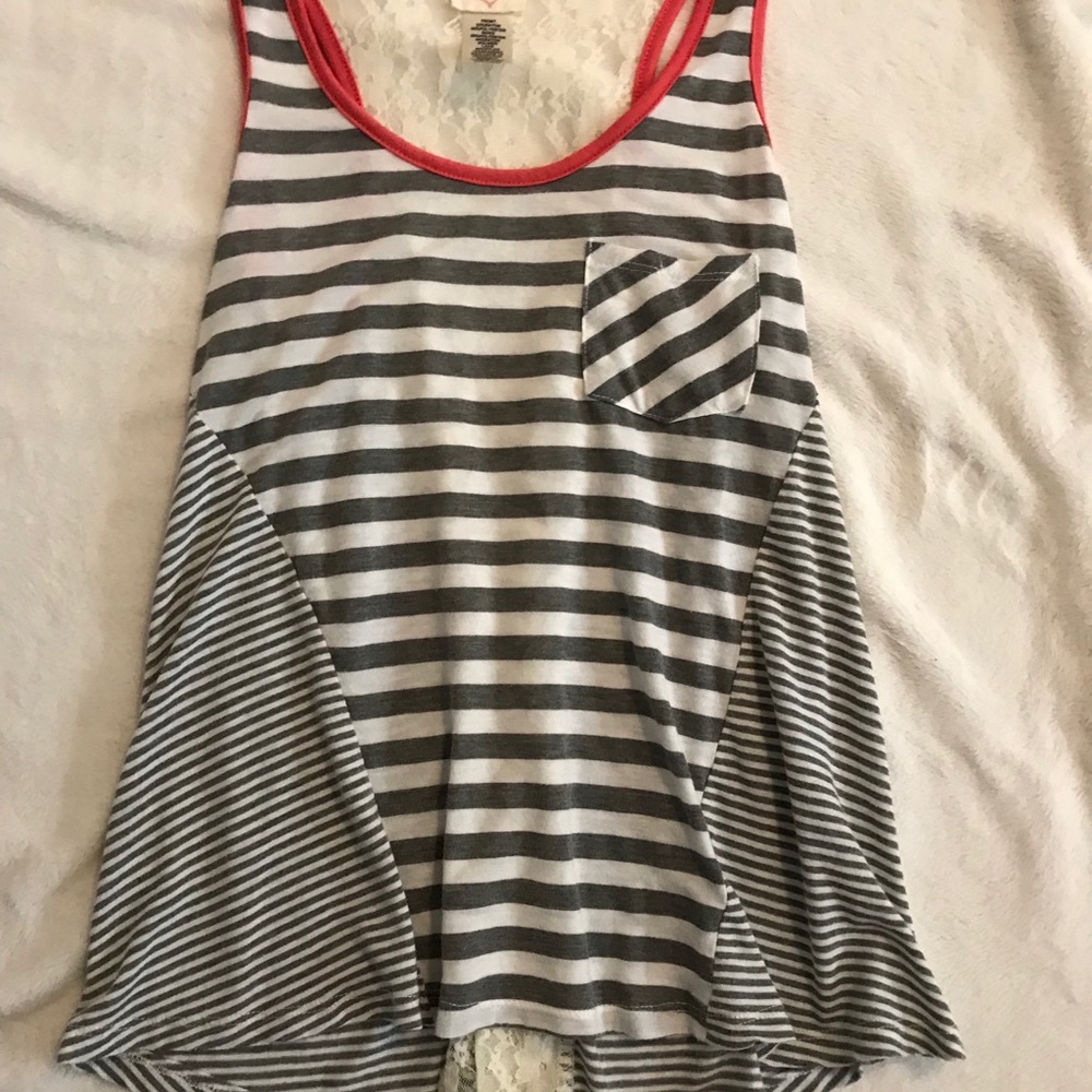 Striped Flowy Tank Top